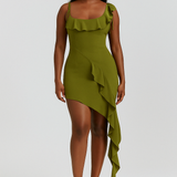 Ayla | Ruffled Asymmetrical Mini Dress