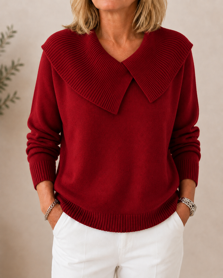 Soft Wide Collar Sweater