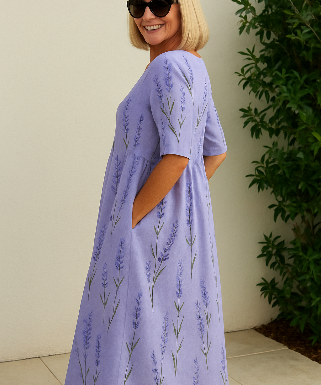 Elize - Relaxed Midi Dress - Effortless Elegance, Everyday Comfort