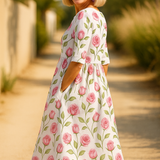 Elize - Relaxed Midi Dress - Effortless Elegance, Everyday Comfort