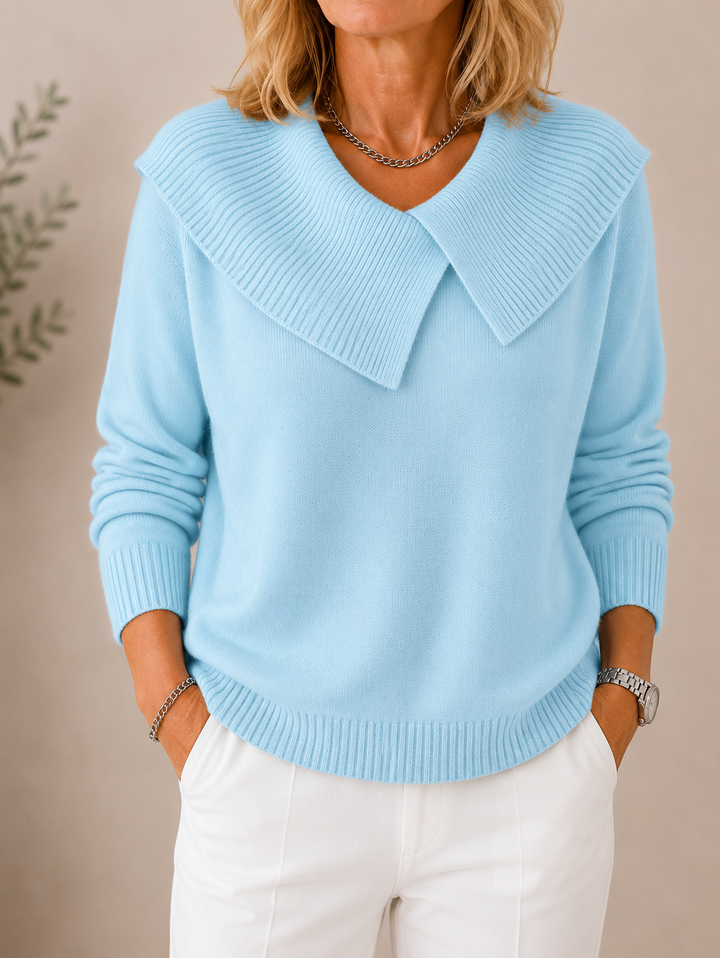 Soft Wide Collar Sweater