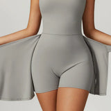 Chloe | High-Neck Tie-Front Wrap Mini Dress