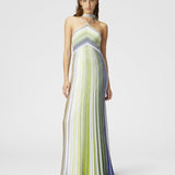 Viktoria | Halterneck High-Low Ruffle Maxi Dress