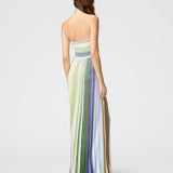Viktoria | Halterneck High-Low Ruffle Maxi Dress
