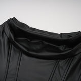 Agnes | Textured Faux Leather Off-the-Shoulder Mini Dress