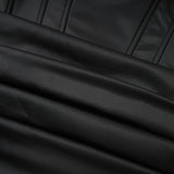 Agnes | Textured Faux Leather Off-the-Shoulder Mini Dress