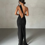 Tina | Versatile Sash One-Shoulder Grecian Maxi Dress