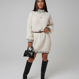 Maeve | Long Sleeve Cozy Winter Soft Knit Stretchy Midi Dress