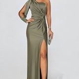 Izabela | One-Shoulder Elegant Evening Maxi Dress