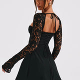 Jasmine | Sculpted Bust Luxury Lace Mini Dress