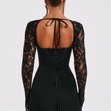 Jasmine | Sculpted Bust Luxury Lace Mini Dress
