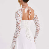 Jasmine | Sculpted Bust Luxury Lace Mini Dress