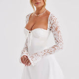 Jasmine | Sculpted Bust Luxury Lace Mini Dress