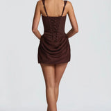 Lillian | Sculpted Crepe Corset Tailored Mini Dress