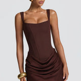 Lillian | Sculpted Crepe Corset Tailored Mini Dress