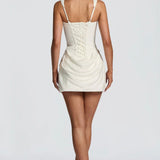 Lillian | Sculpted Crepe Corset Tailored Mini Dress
