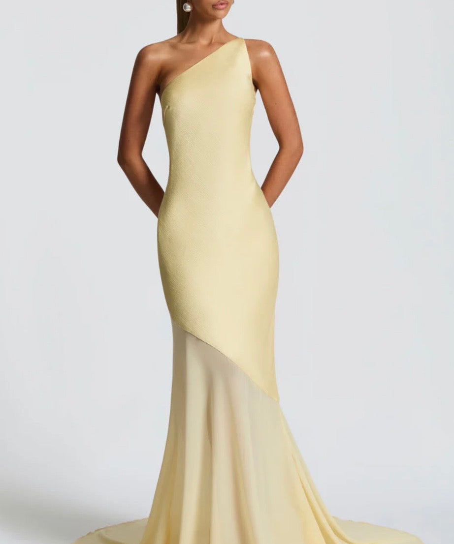 Megan | Layered Fluid Sculpted Bias-Cut Maxi Dress
