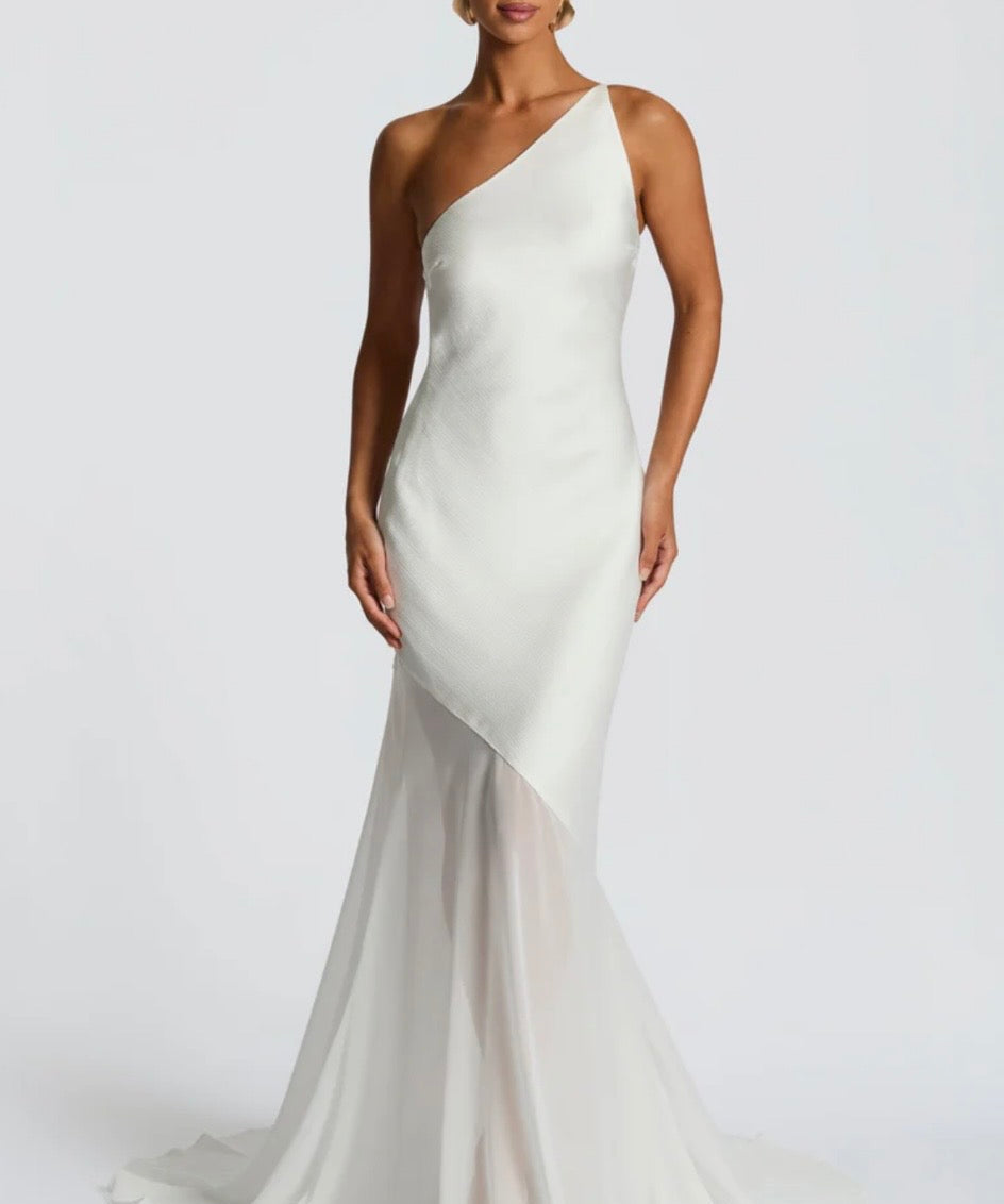 Feline | Bias-Cut Fluid Layered Skirt Sculpted Maxi Dress