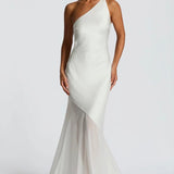 Megan | Layered Fluid Sculpted Bias-Cut Maxi Dress