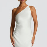 Feline | Bias-Cut Fluid Layered Skirt Sculpted Maxi Dress