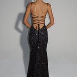 Josie | Sculpted Bodice Refined Opulence Shimmer Maxi Dress