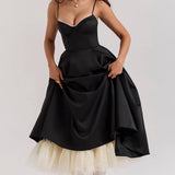 Daisy | Structured Bodice Luxurious Satin Corset Midi Dress