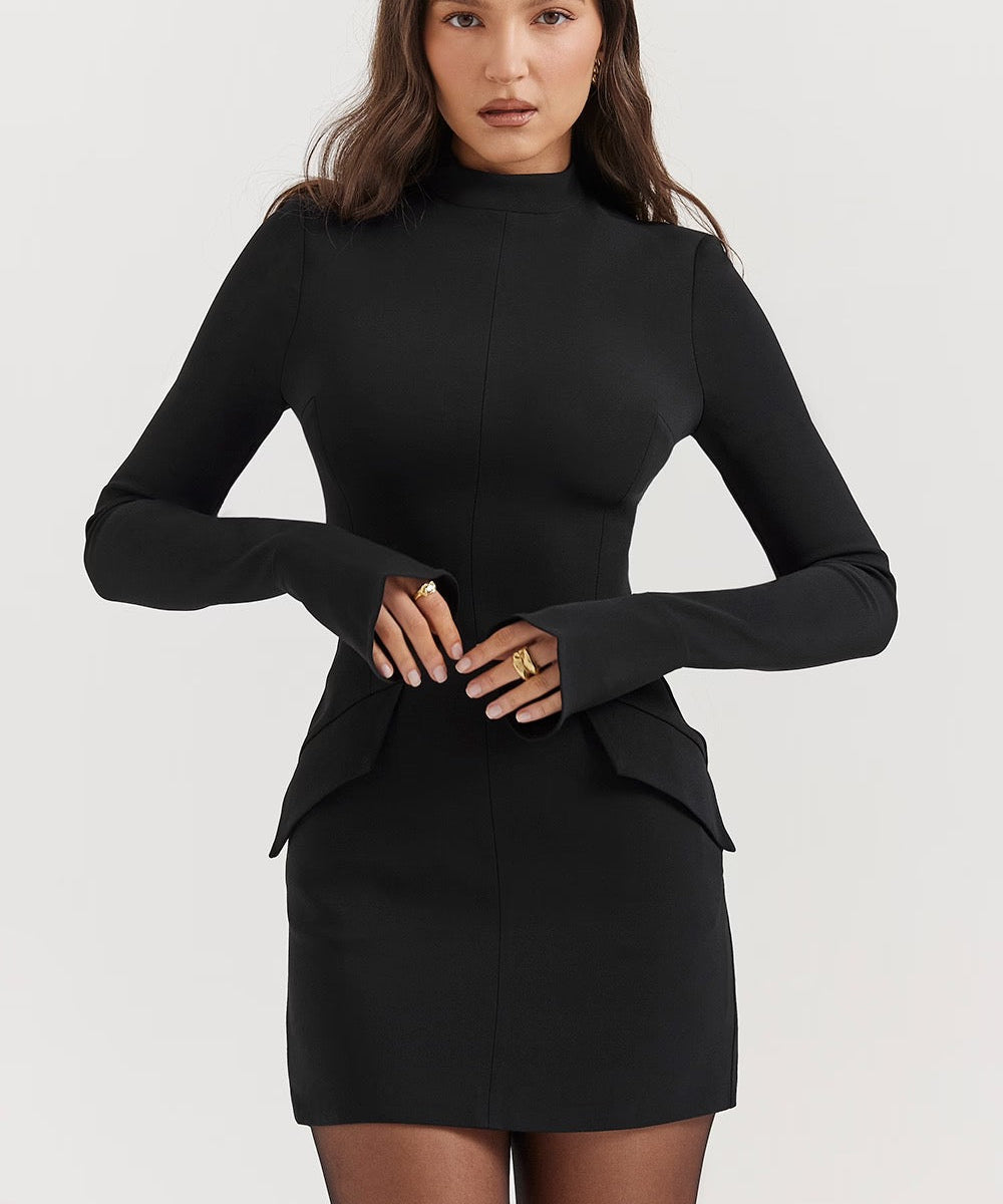 Blaire | Clean Silhouette Modern Tailored Chic Mini Dress