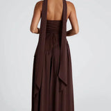 Donna | Asymmetrical Strapless Sculpted Maxi Dress