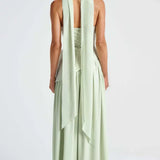 Donna | Asymmetrical Strapless Sculpted Maxi Dress