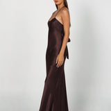 Euredice | Into Love Halter Maxi Dress  High-Shine Satin Bridesmaid Gown