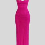 Larissa Women’s Maxi Dress | Draped Festive Gown & Stylish Workwear