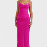 Larissa Women’s Maxi Dress | Draped Festive Gown & Stylish Workwear