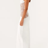 Lucinda | Open Back Lace Panel Maxi Dress