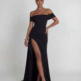 Belle | Bodycon Off-Shoulder Ruched Maxi Dress