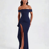 Belle | Bodycon Off-Shoulder Ruched Maxi Dress