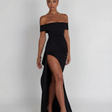 Belle | Bodycon Off-Shoulder Ruched Maxi Dress