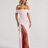 Belle | Bodycon Off-Shoulder Ruched Maxi Dress