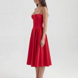 Amaria | Underwired Sweetheart Neckline Corset Midi Dress