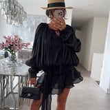 Velvet | Lustrous Black Velvet Mini Dress