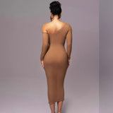 Bente |Classy Bodycon Long Sleeve Midi Dress