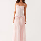 Jamy | Elegant Back Slip Color-Block Maxi Dress