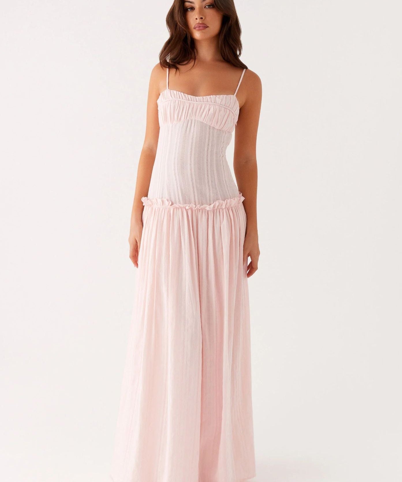 Jamy | Elegant Back Slip Color-Block Maxi Dress