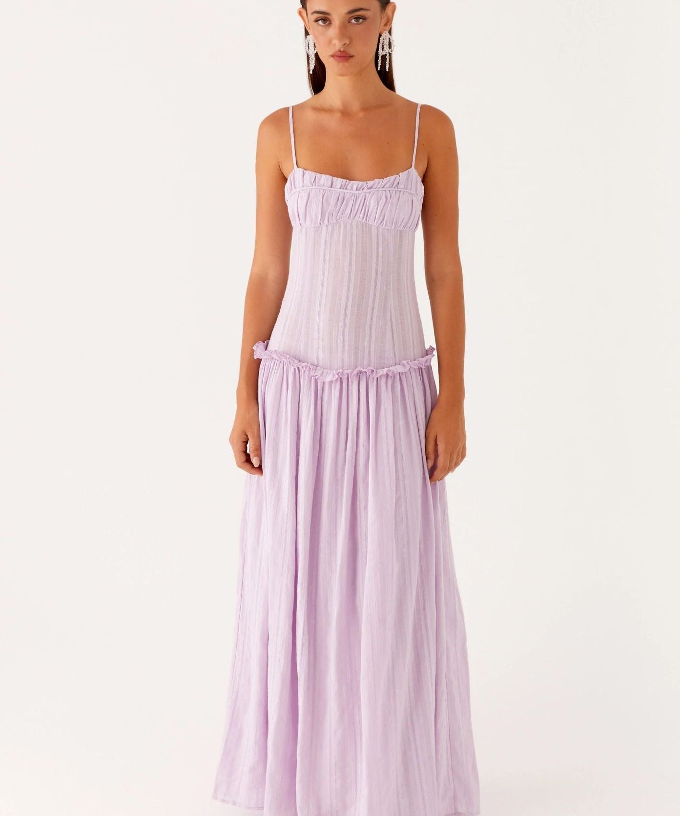 Jamy | Elegant Back Slip Color-Block Maxi Dress