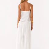 Jamy | Elegant Back Slip Color-Block Maxi Dress