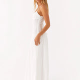 Jamy | Elegant Back Slip Color-Block Maxi Dress