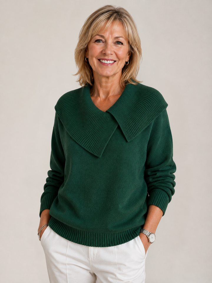 Soft Wide Collar Sweater