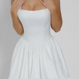Holly | Structured Pleated Halterneck Corset Mini Dress