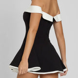 Carmela | Off-Shoulder Babydoll Mini Dress