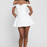 Carmela | Off-Shoulder Babydoll Mini Dress