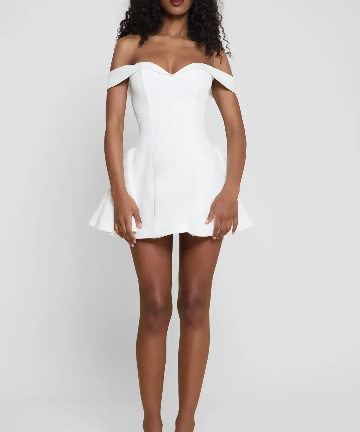 Carmela | Off-Shoulder Babydoll Mini Dress